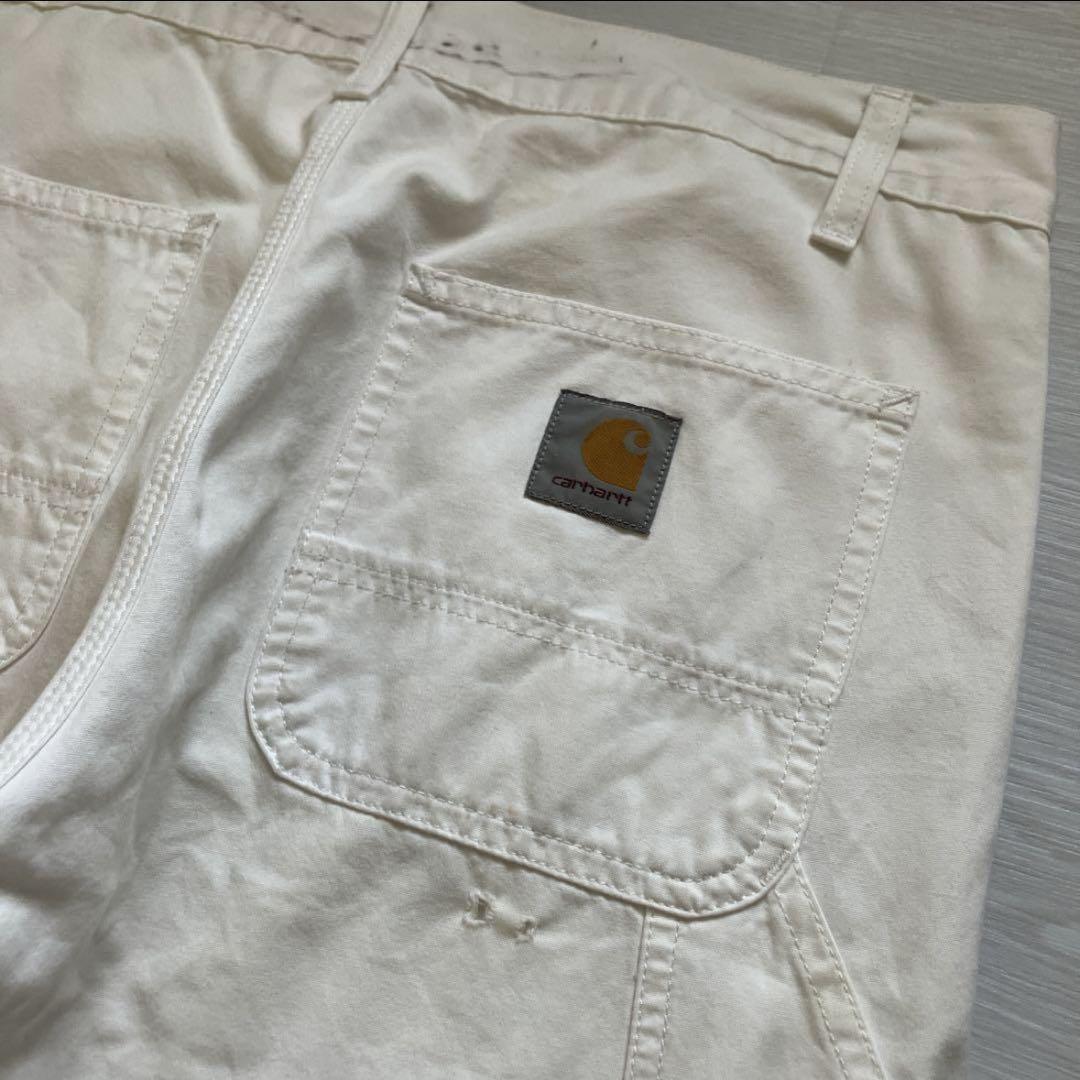 carhartt ホワイトペインターパンツ W30 カットオフカーゴパンツY2K
