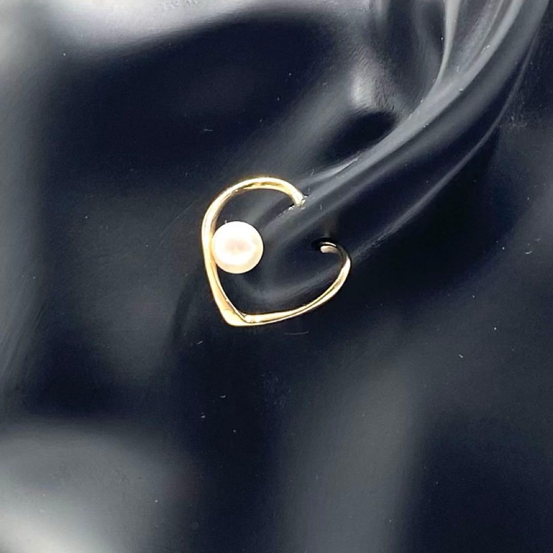 美品 スタージュエリー イヤーカフ イヤカフ パール ハート K10 LOVE 美品 スタージュエリー イヤーカフ イヤカフ パール ハート K10 LOVE
