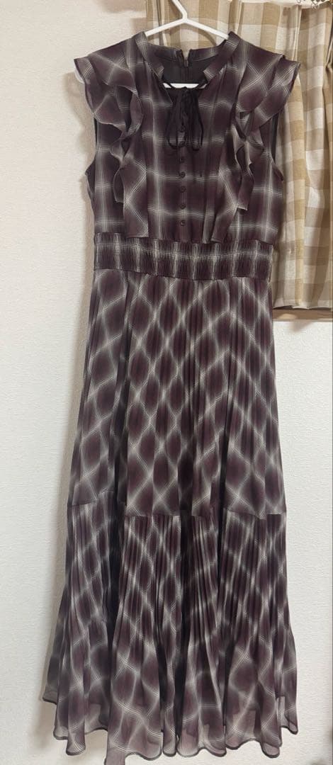 アプワイザーリッシェ シアー チェック プリント ワンピース 2025新作