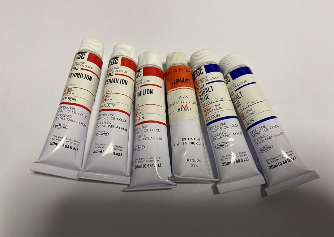 ホルベイン　マツダ　油絵具　コバルトブルー　バーミリオン