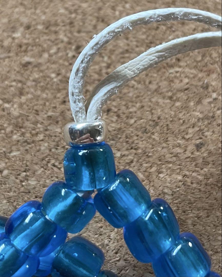 ビンテージ　アクアブルービーズのネックレス ビンテージ アクアブルービーズのネックレス - メルカリ