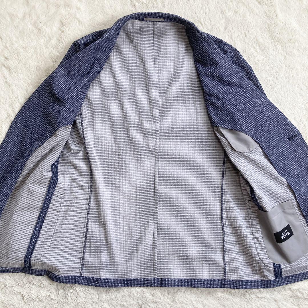 【未使用級】Pajama SUITS　シアサッカー　洗濯可　ストレッチ　M〜L 未使用級】Pajama SUITS シアサッカー 洗濯可 ストレッチ M〜L