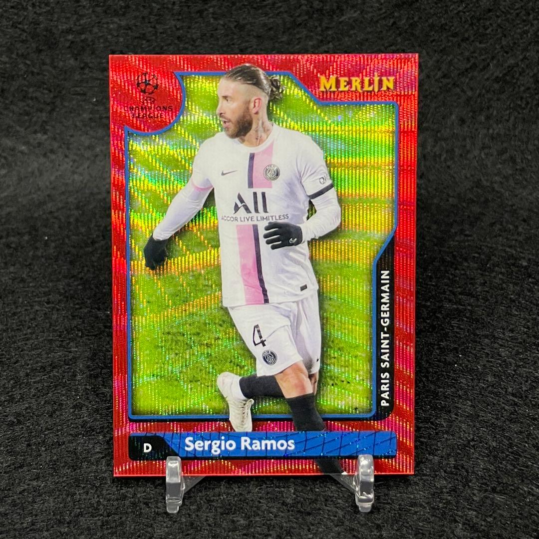 2022 Topps MERLIN UEFA セルヒオラモス レッドウェーブ