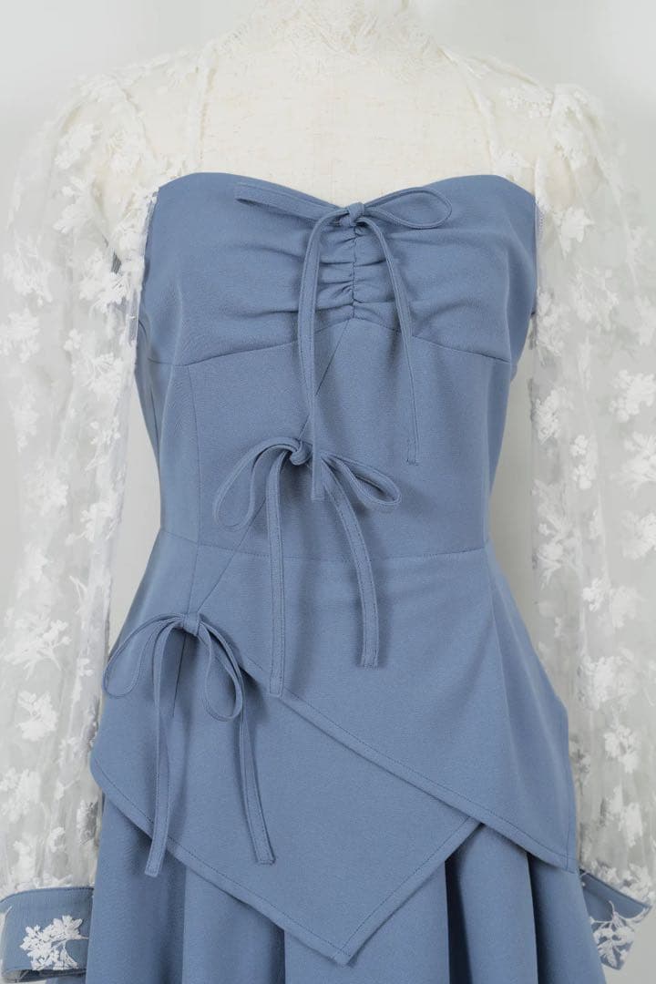 ベリアミミ シアーレースドッキングミニワンピース