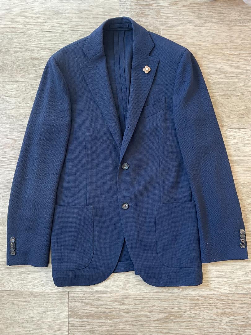 LARDINI ホップサックジャケット44ネイビー