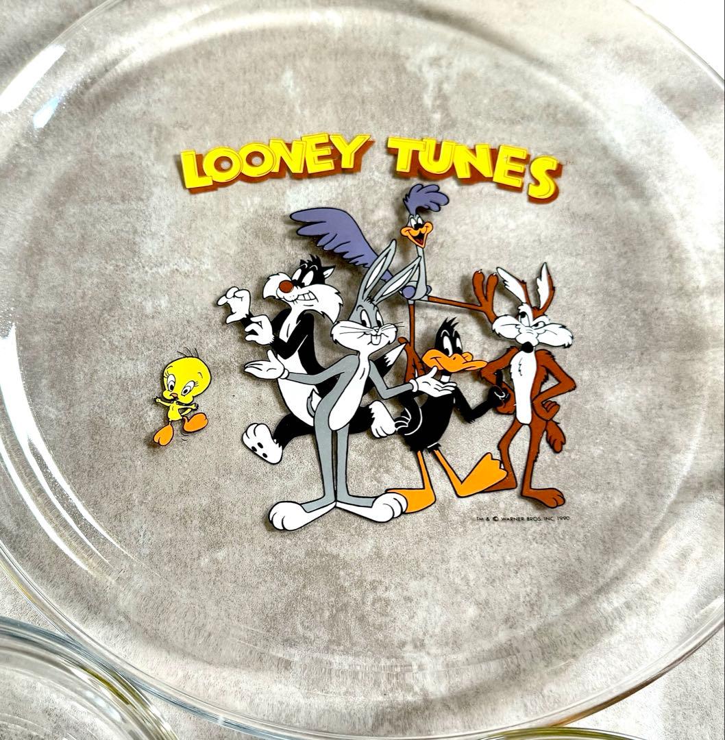 【希少90s】 LOONEY TUNES 大皿2 小皿4 ワイングラス2 限定