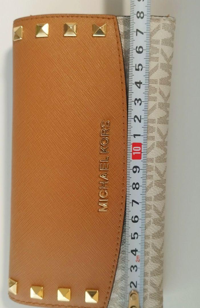 世界を買える 海外ブランド MICHAEL ギャランティーカード付き 長財布 三つ折り スタッズ KORS 小物