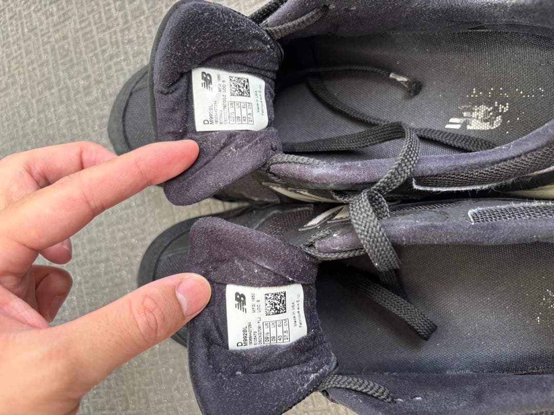 New balance M992BL US9.5 27.5cm ブラック　箱付き