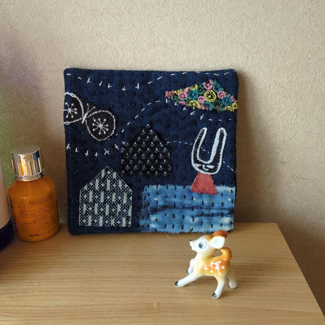 （専用画面）藍染古布×ミナペルホネンのランチョンマット2枚 在庫 処分 セールハンドメイド・手芸 - （専用画面）藍染古布