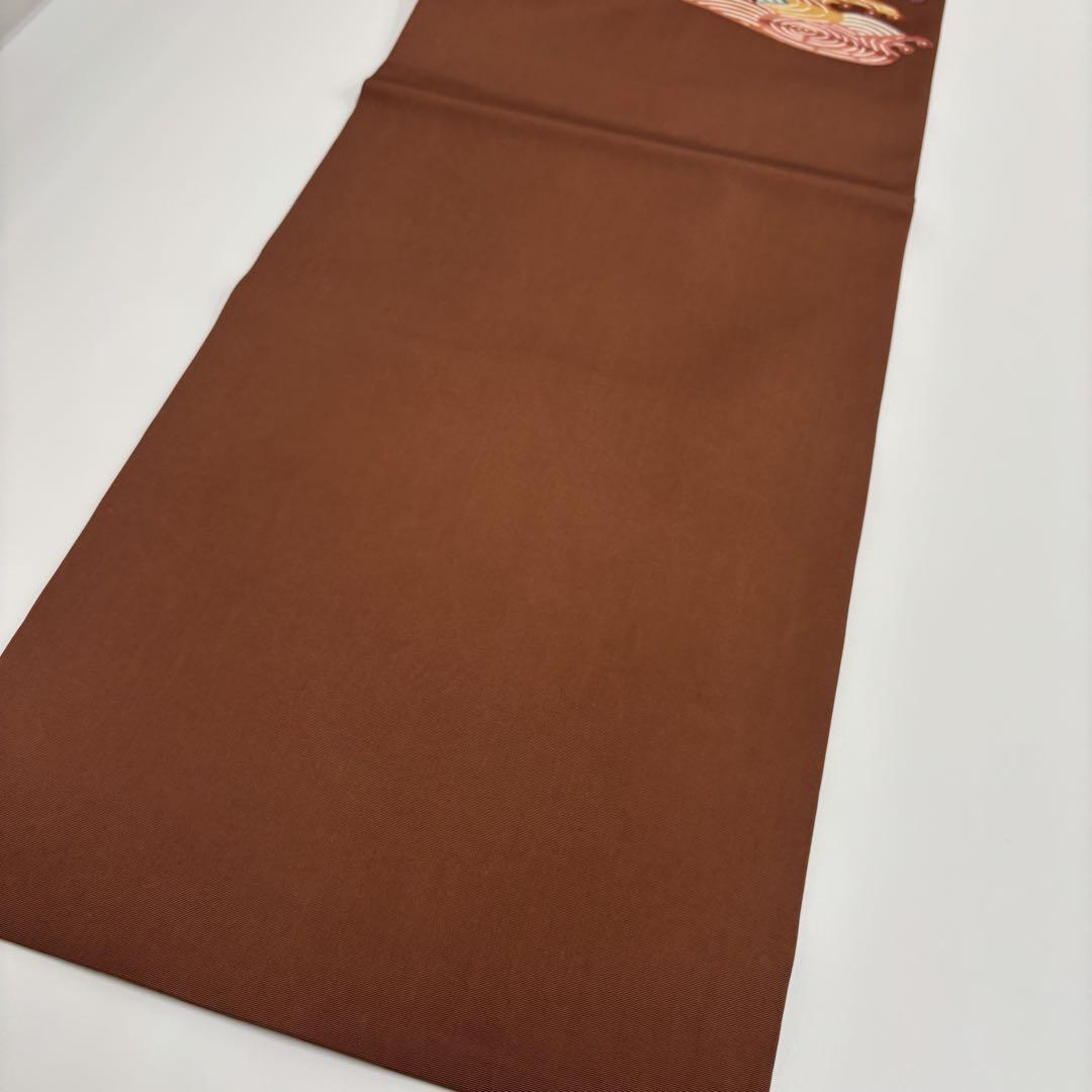 名古屋帯 紅型のちりめん 九寸 正絹 AO-2371