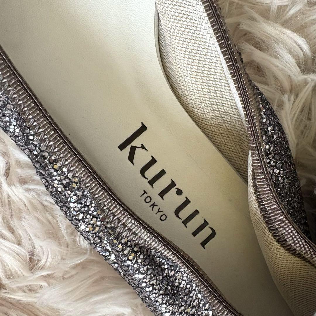 【人気】kurun クルン バレエシューズ フラット ラメ グリッター 日本製