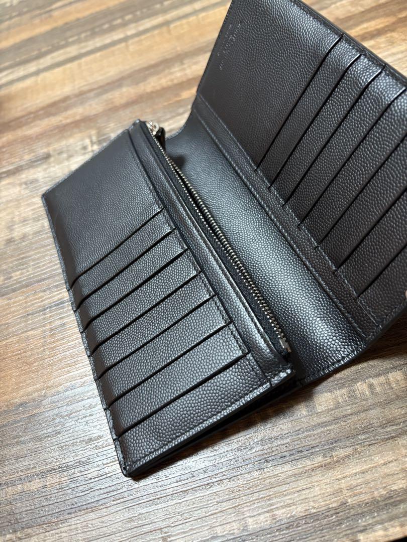 SAINT LAURENT サフィアーノレザー長財布　ブラック