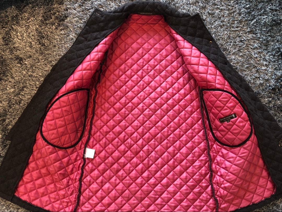 マッキントッシュ　ウール　キルティングロングコート　ステンカラーコート