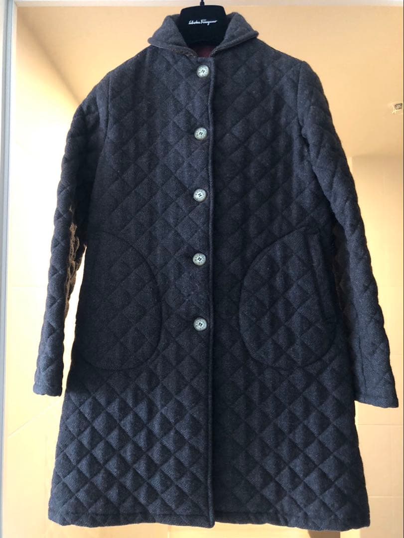 マッキントッシュ　ウール　キルティングロングコート　ステンカラーコート