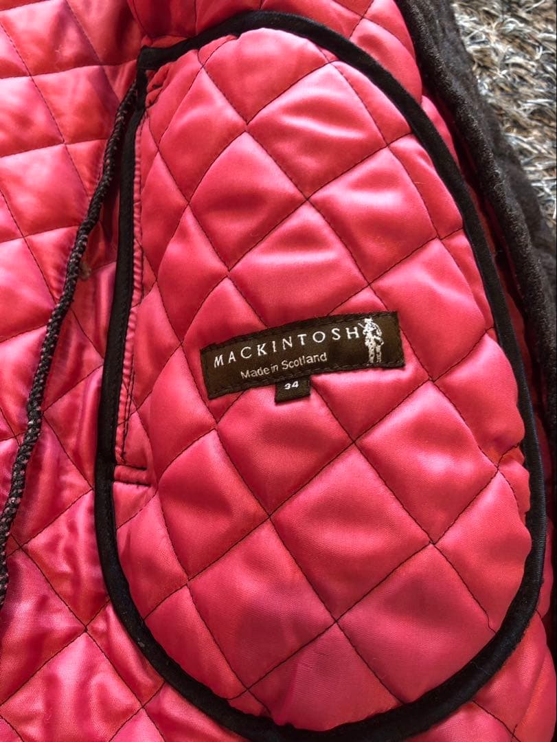 マッキントッシュ　ウール　キルティングロングコート　ステンカラーコート