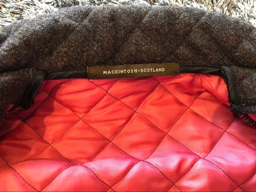 マッキントッシュ　ウール　キルティングロングコート　ステンカラーコート