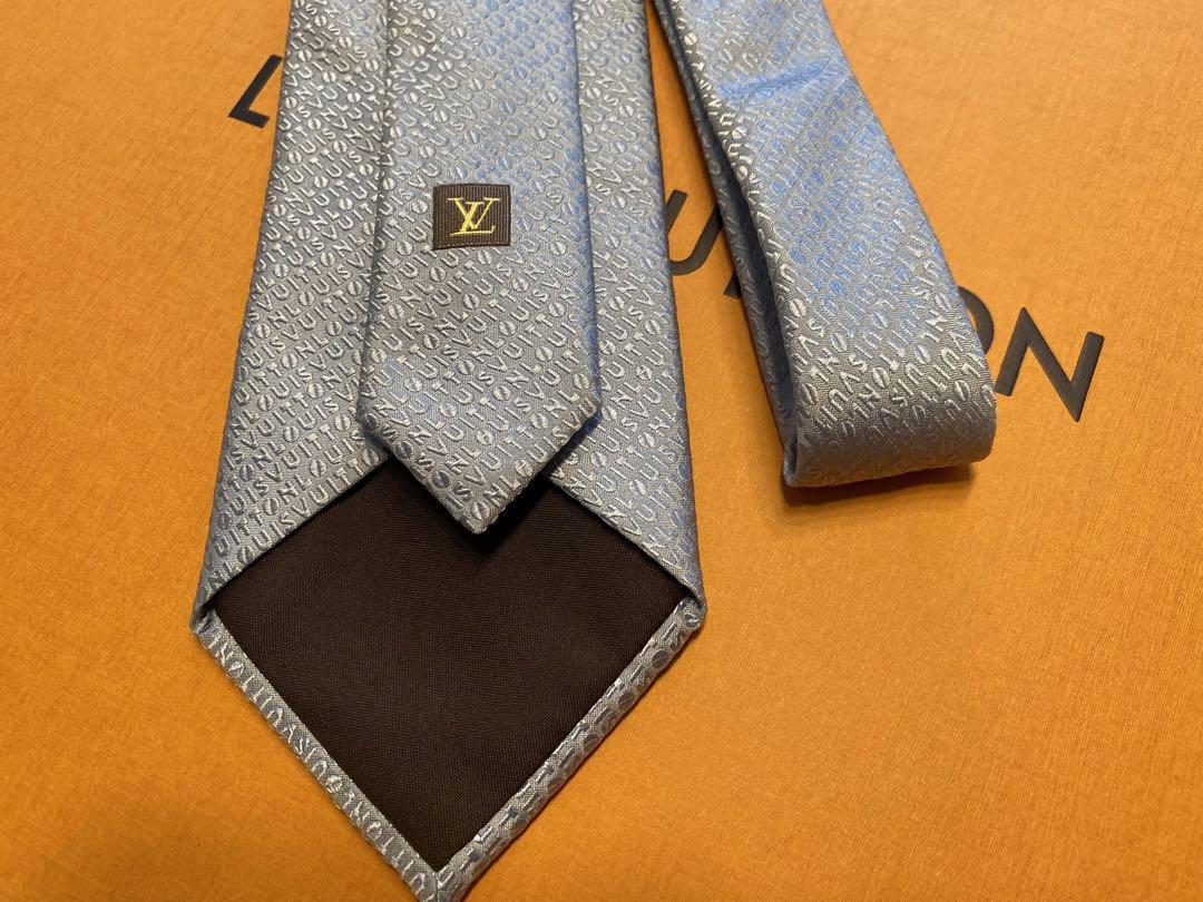美品 LOUIS VUITTON ネクタイ スカイブルー イタリア製 USED