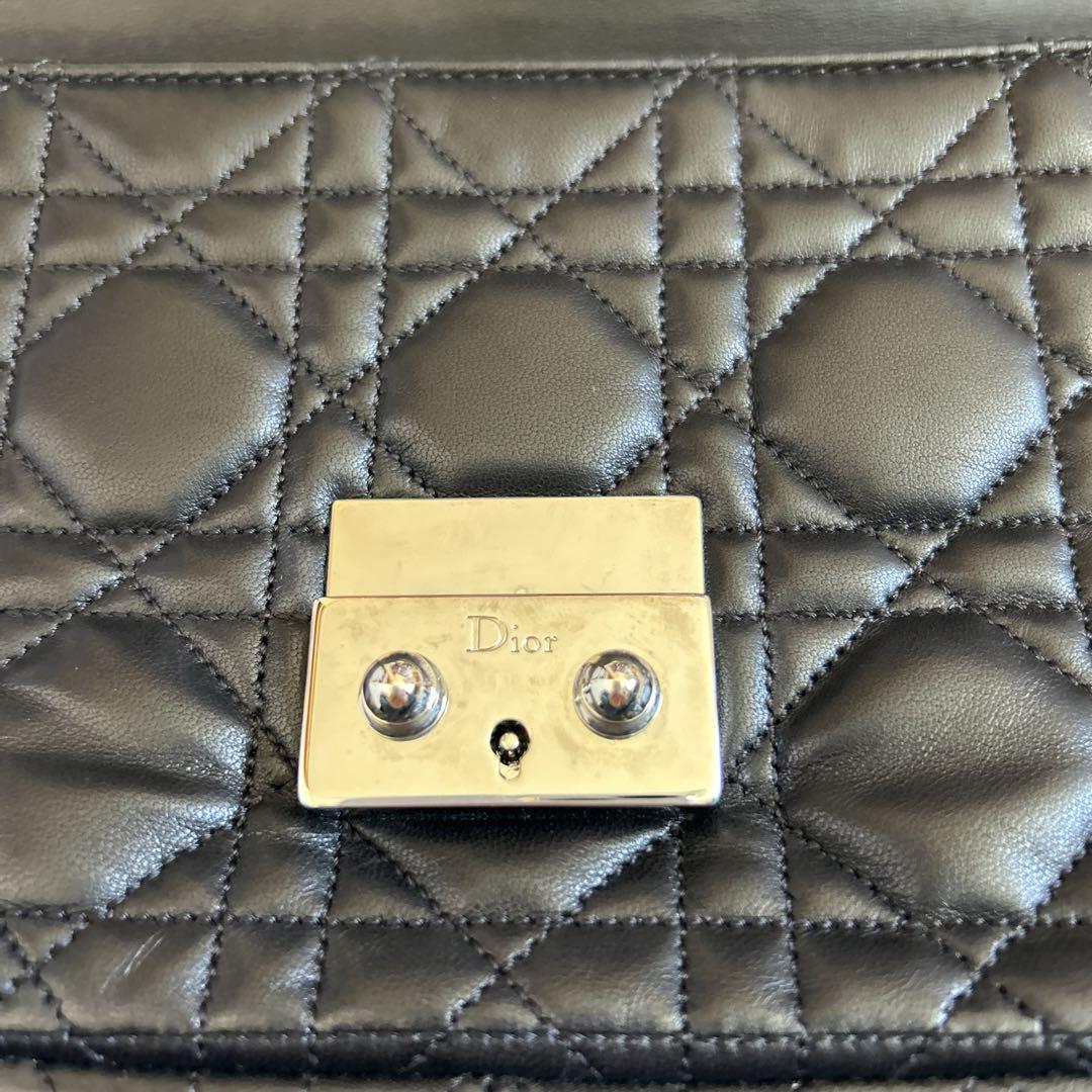 DIOR ガナッシュチェーンウォレットショルダーバッグ　黒