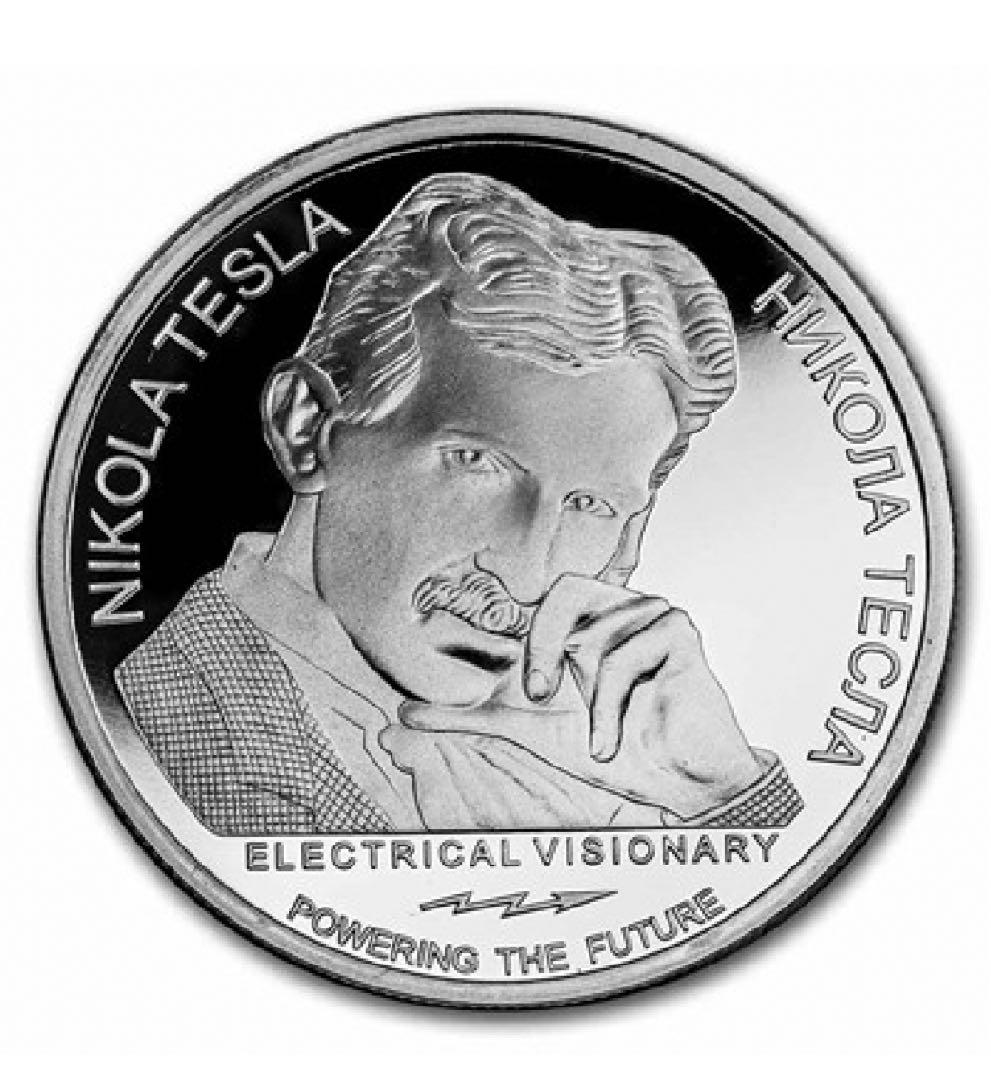 ベストセラー テスラ銀貨 2022年 プルーフver 1枚 1オンス 工芸品