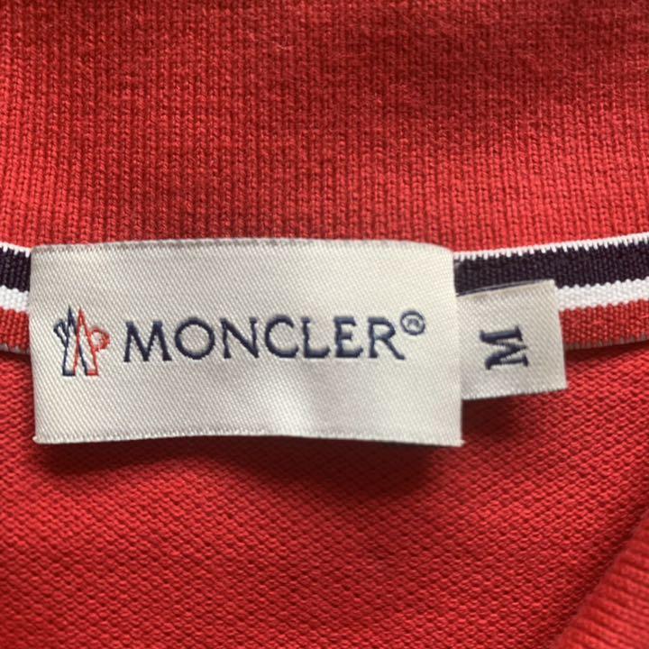 MONCLER Mサイズ レッド C96Rj-m31019007722 モンクレール ポロシャツ 超激安