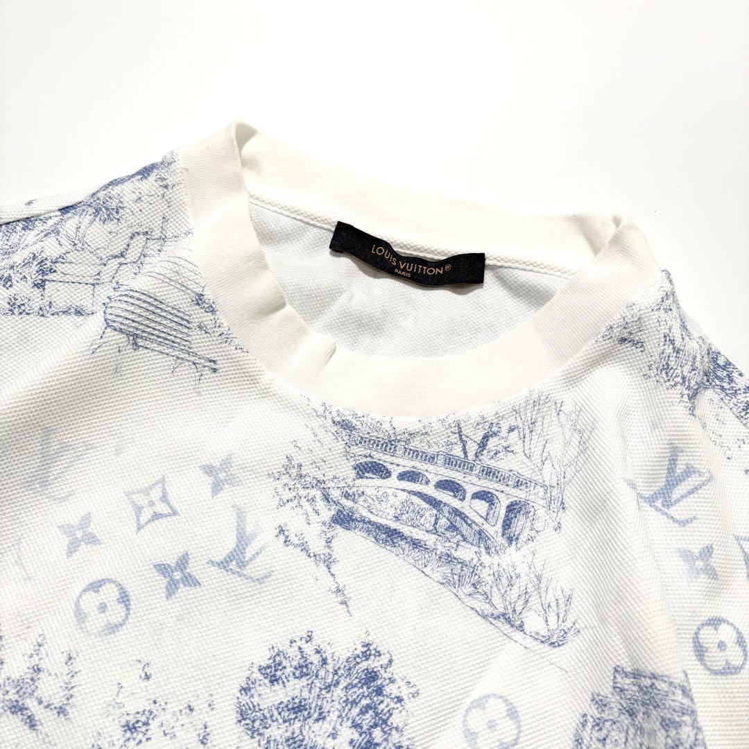 【極美品】LOUIS VUITTON Tシャツ モノグラム コットンピケ 白 L