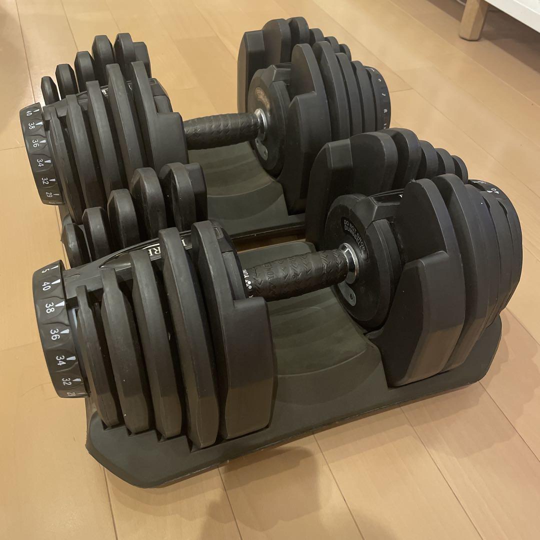 流行に  可変式ダンベル 40kg 直接引取値引あり 2個セットの片方① ウエイトトレーニング