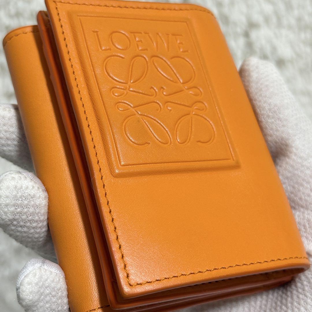 極美品】近年モデル完売品 ロエベ 三つ折り財布 トライ