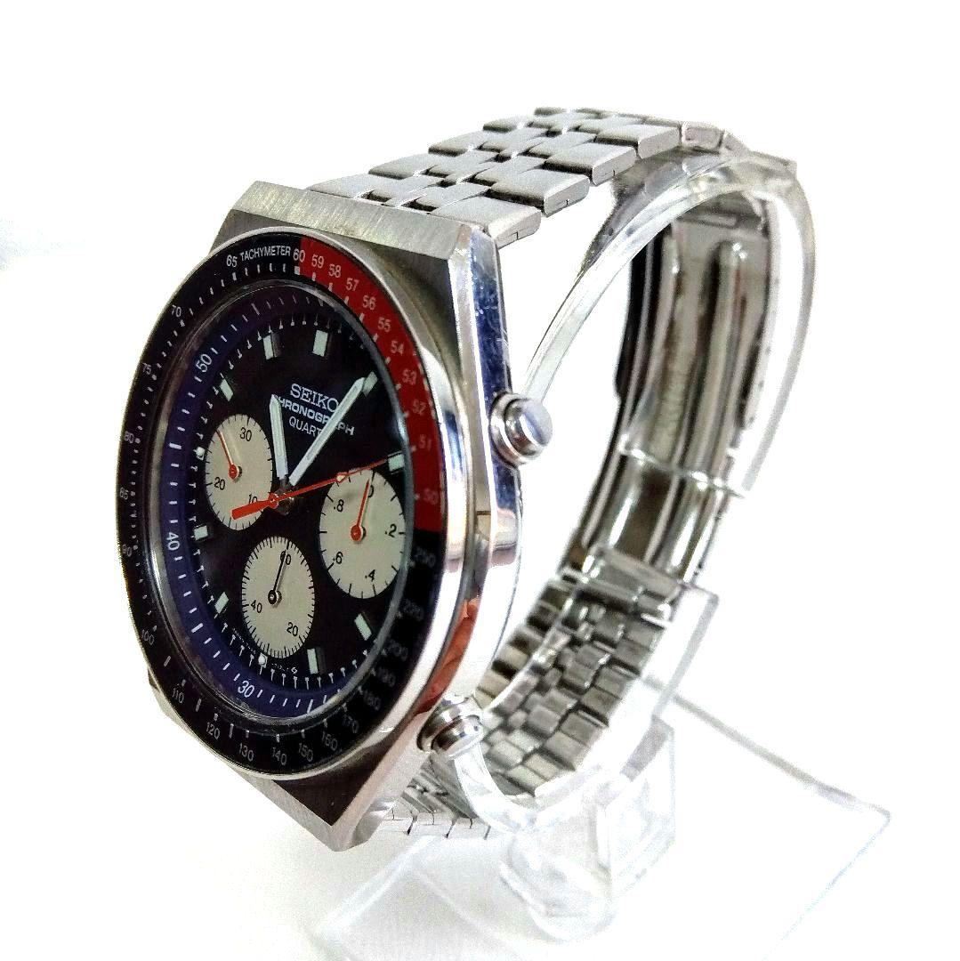 SEIKO クロノグラフ（訳あり） 　ペプシカラー