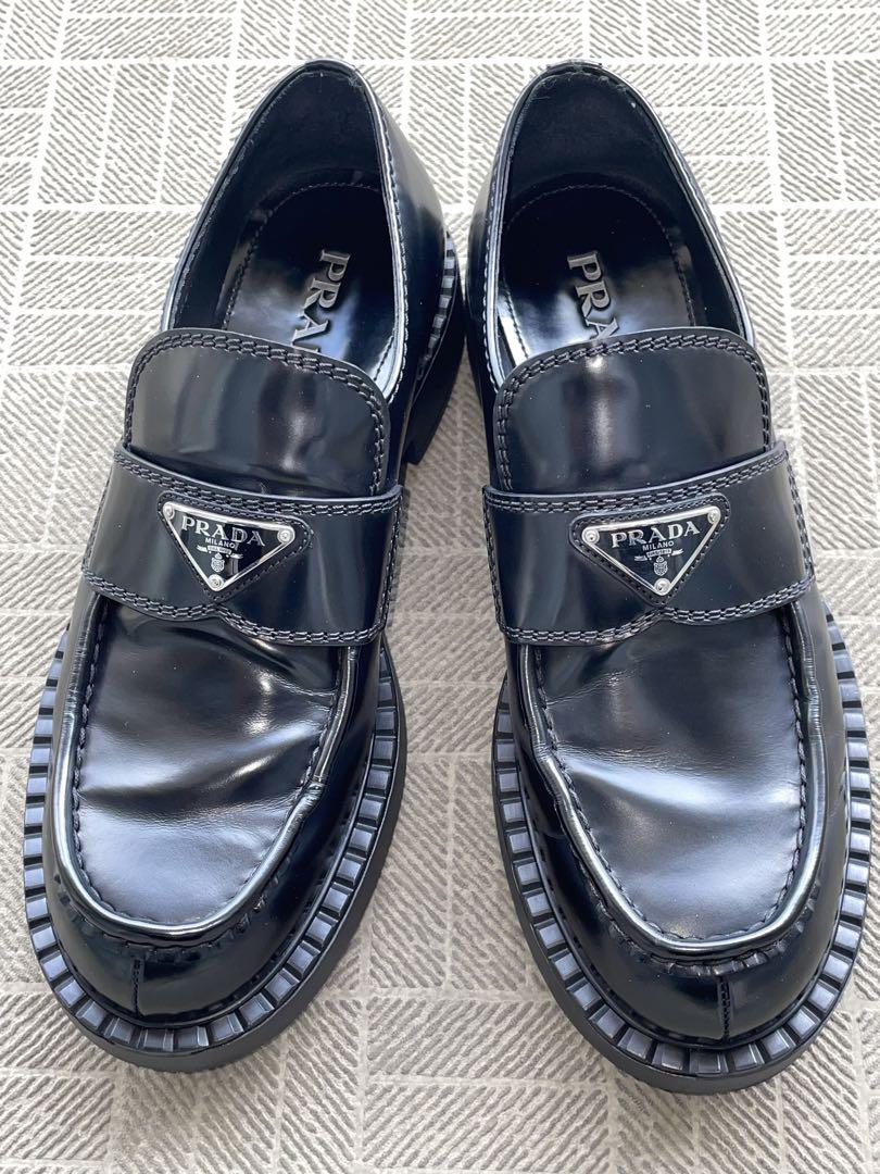 PRADA Chocolate Brushed Loafers size8