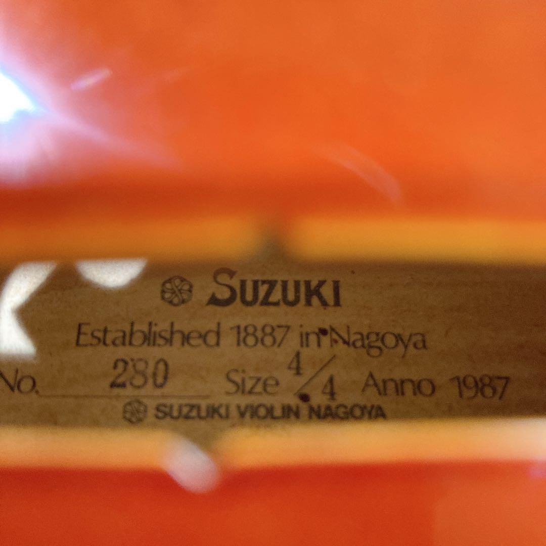 SUZUKI バイオリン　4/4 NO.280 ANO 1987 ケース付き