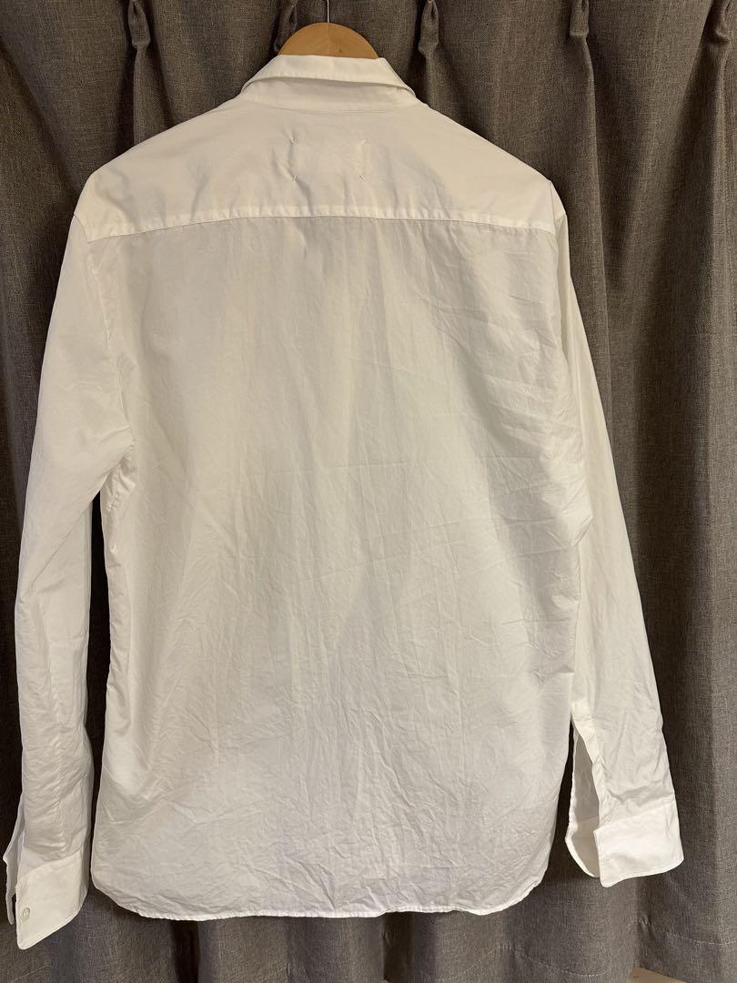 Maison Margiela 胸に切り替えのある白シャツ