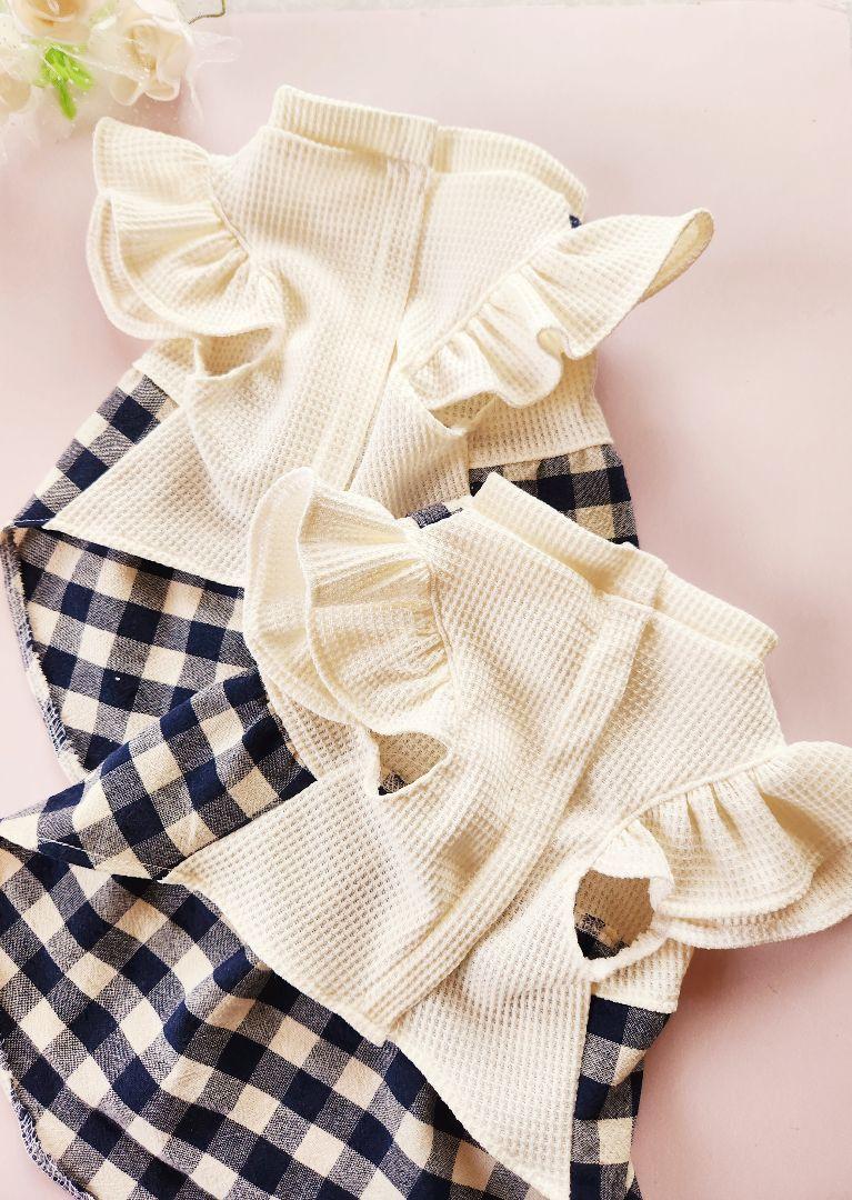 みー専用☆ハンドメイド☆いちご柄☆ギンガムチェック☆ワンピース☆