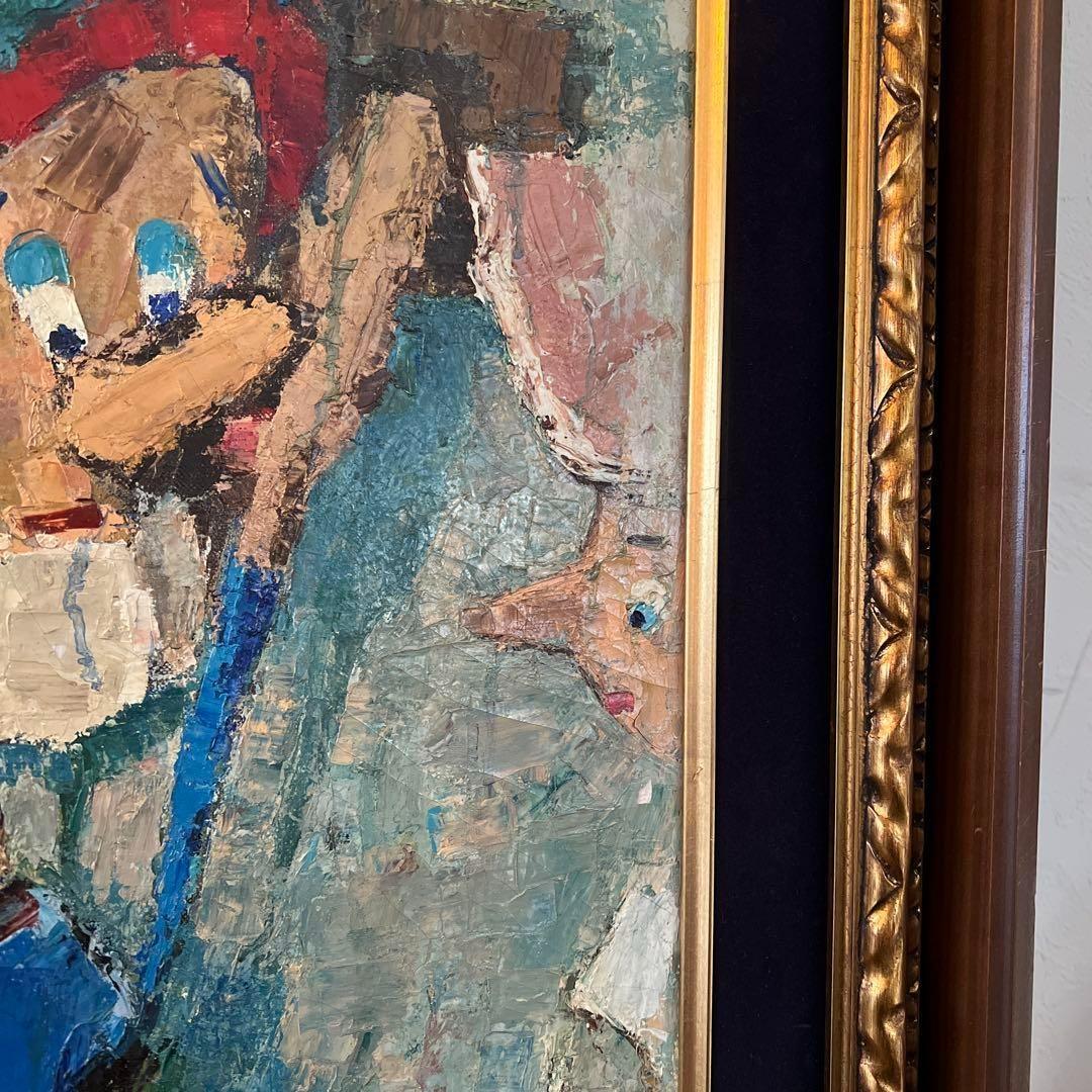 k002r114 額装油彩画 栗家功「人形の窓」50号F型 大型 額縁 ピノキオ k002r114 額装油彩画 栗家功「人形の窓」50号F型 大型 額縁 ピノキオ