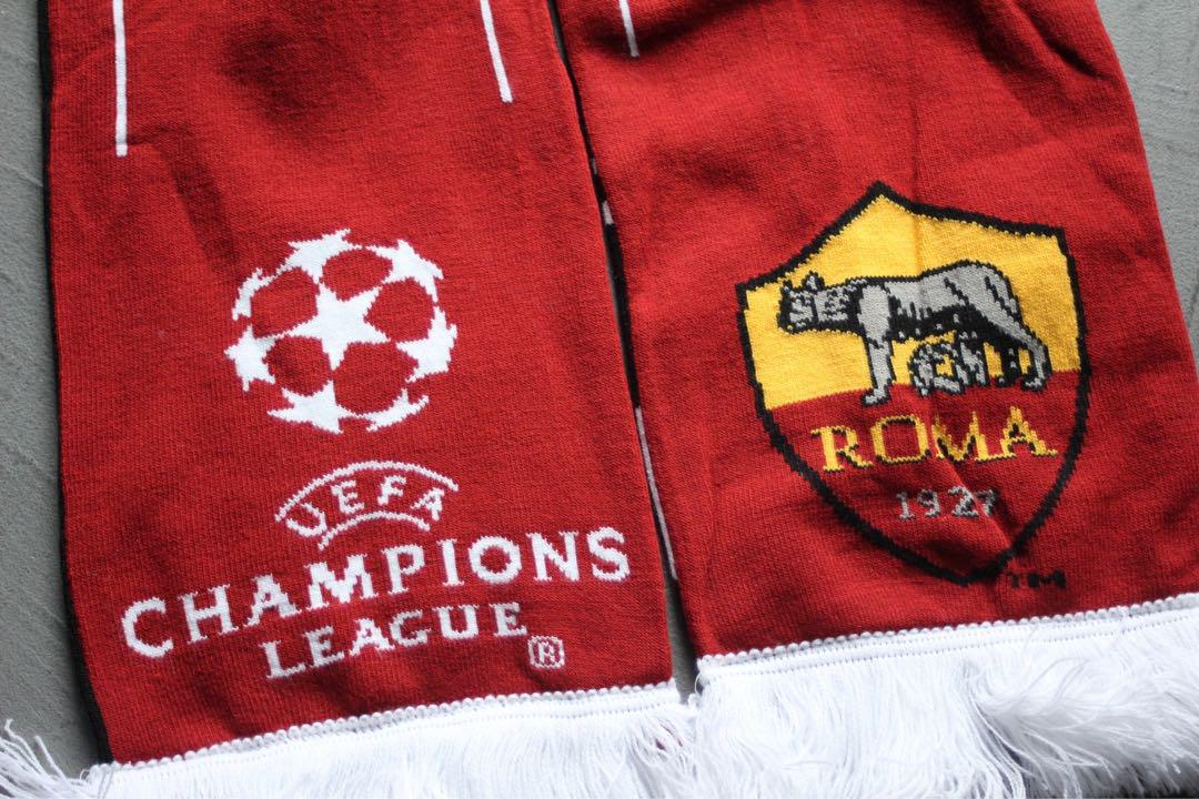 国産品 サッカーマフラー ローマ AS ROMA 欧州製 現地購入 ユーロ 小物