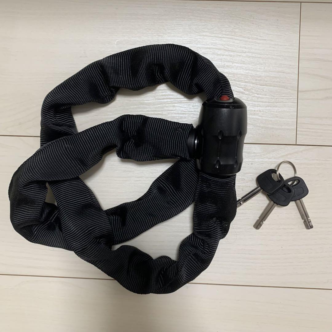 【美品】バイク チェーンロック