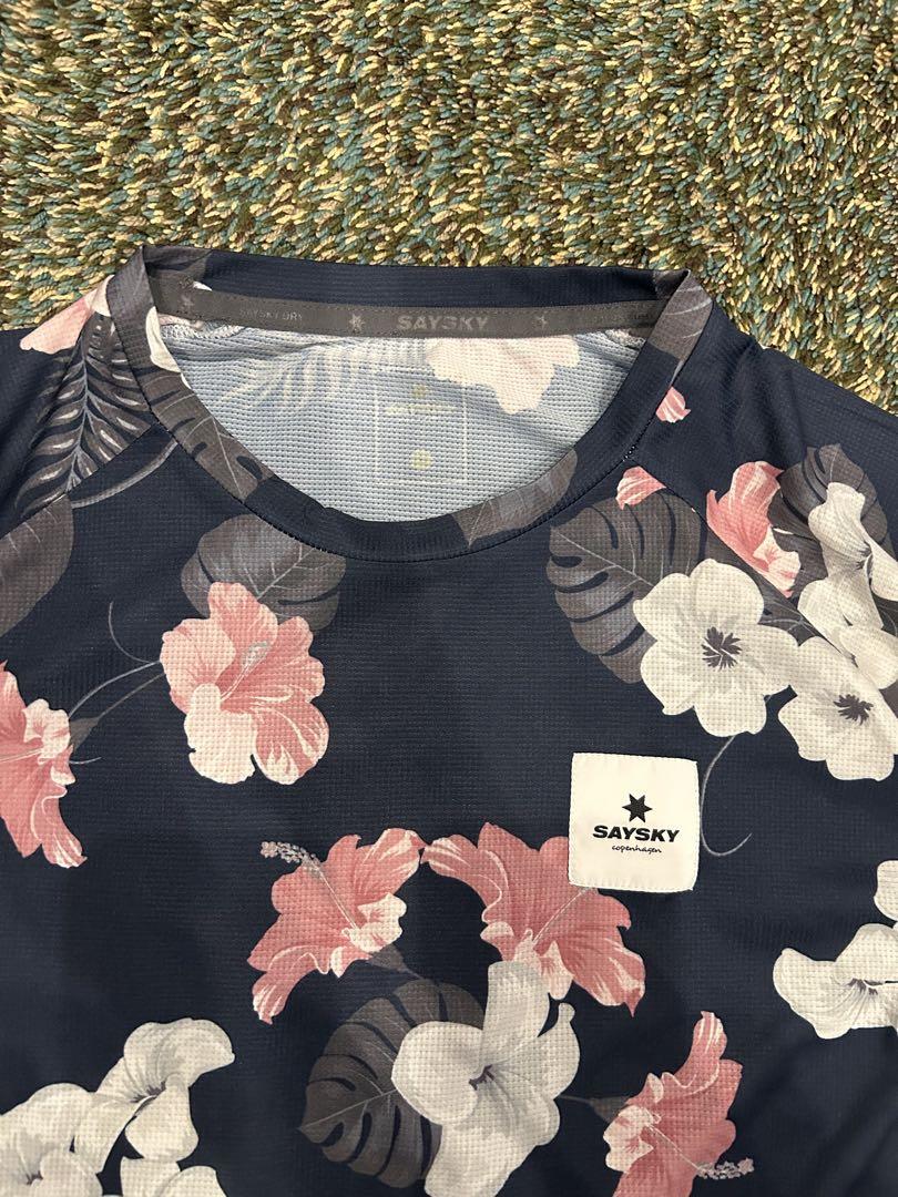 SAYSKY Tシャツ　ランニングシャツ レッド&花柄2点セット　セイスカイ
