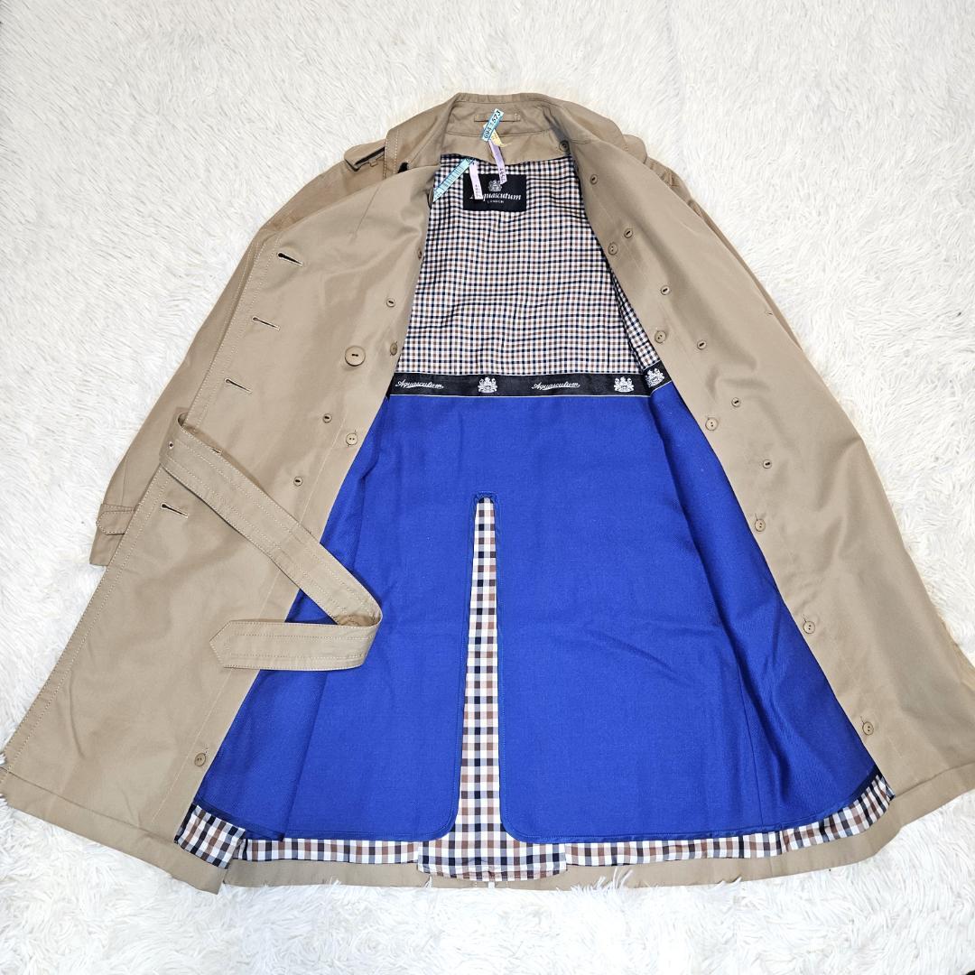 美品 Aquascutum ライナー ベルト付トレンチコート 4 SS 美品 Aquascutum ライナー ベルト付トレンチコート 4 SS