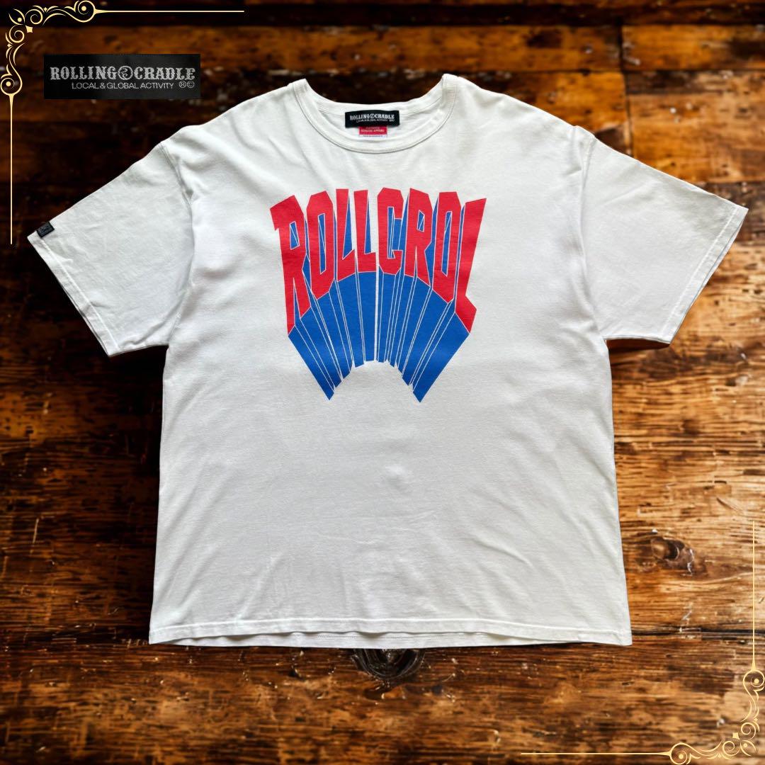 ローリングクレイドル Champion 3DロゴTシャツ 白 ホワイト 古着