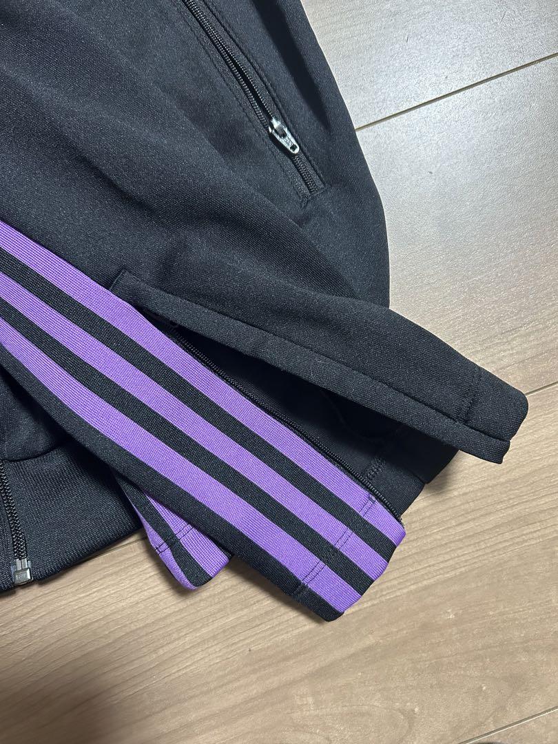 adidas ジャージ上下　ブラック×パープル