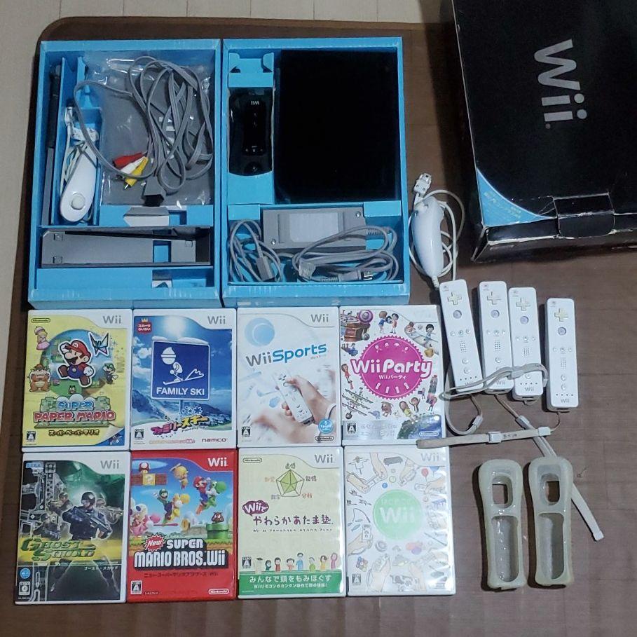 Wii　本体　ソフト　コントローラー　ヌンチャク　セット