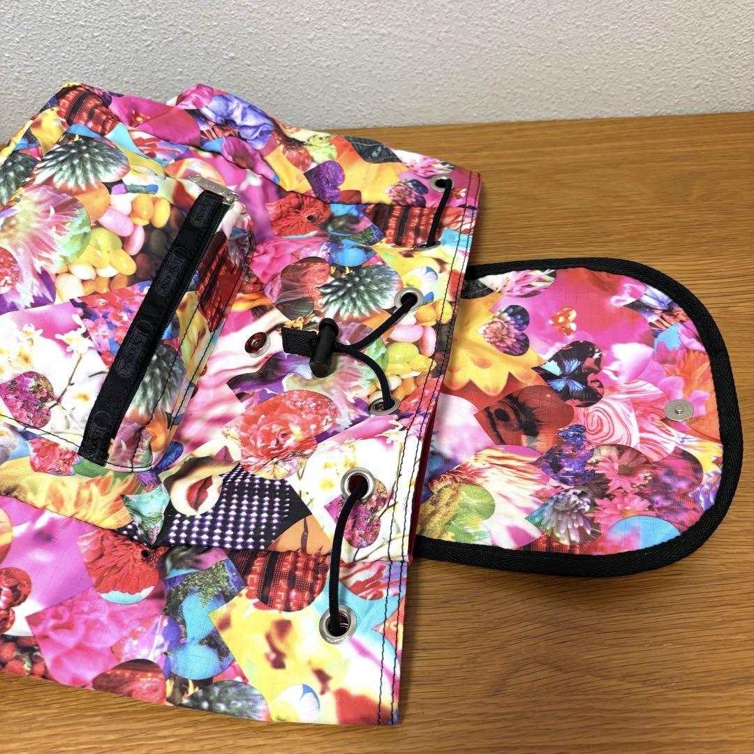 【美品】 レスポートサック NINADIGI コラボ リュックパックバッグ 花柄 美品】 レスポートサック NINADIGI コラボ リュックパックバッグ