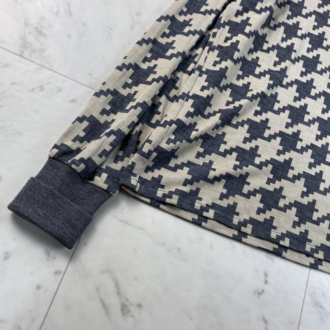 千鳥柄◎DIOR ディオール　ニット　セーター　ハイネック　ウール　白　黒