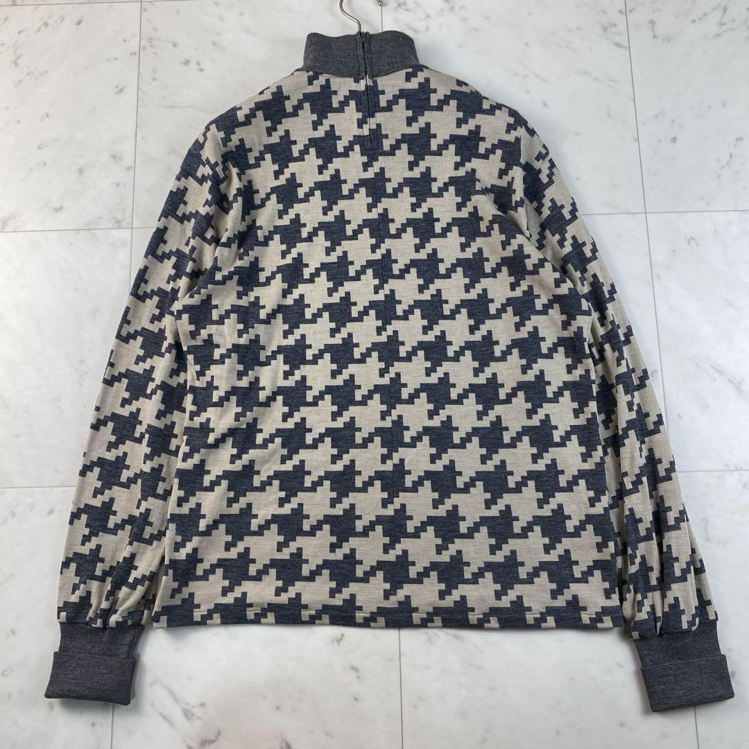 千鳥柄◎DIOR ディオール　ニット　セーター　ハイネック　ウール　白　黒