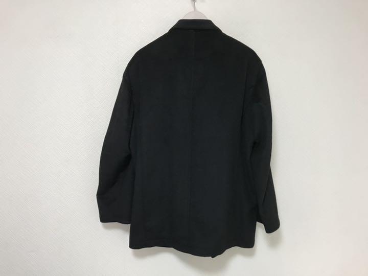 美品本物ニューヨークNYNYアンゴラテーラードコートジャケットスーツメンズS黒