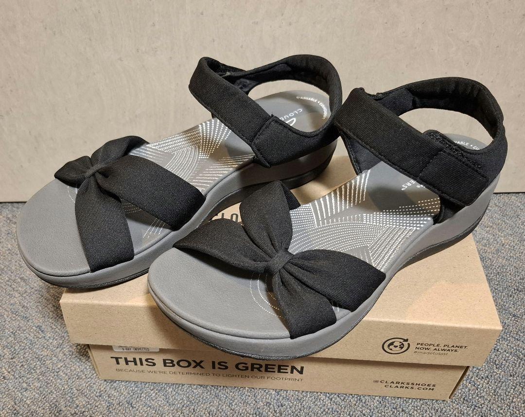 Clarks クラークス サンダル 23.5cm ブラック