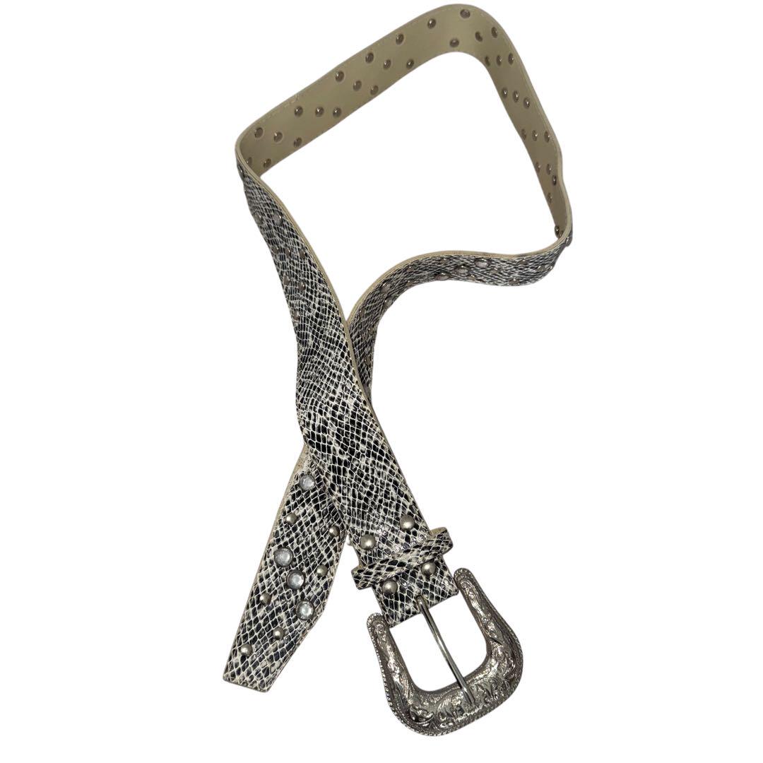 小物 Vintage Snake Pattern Studs Design Belt