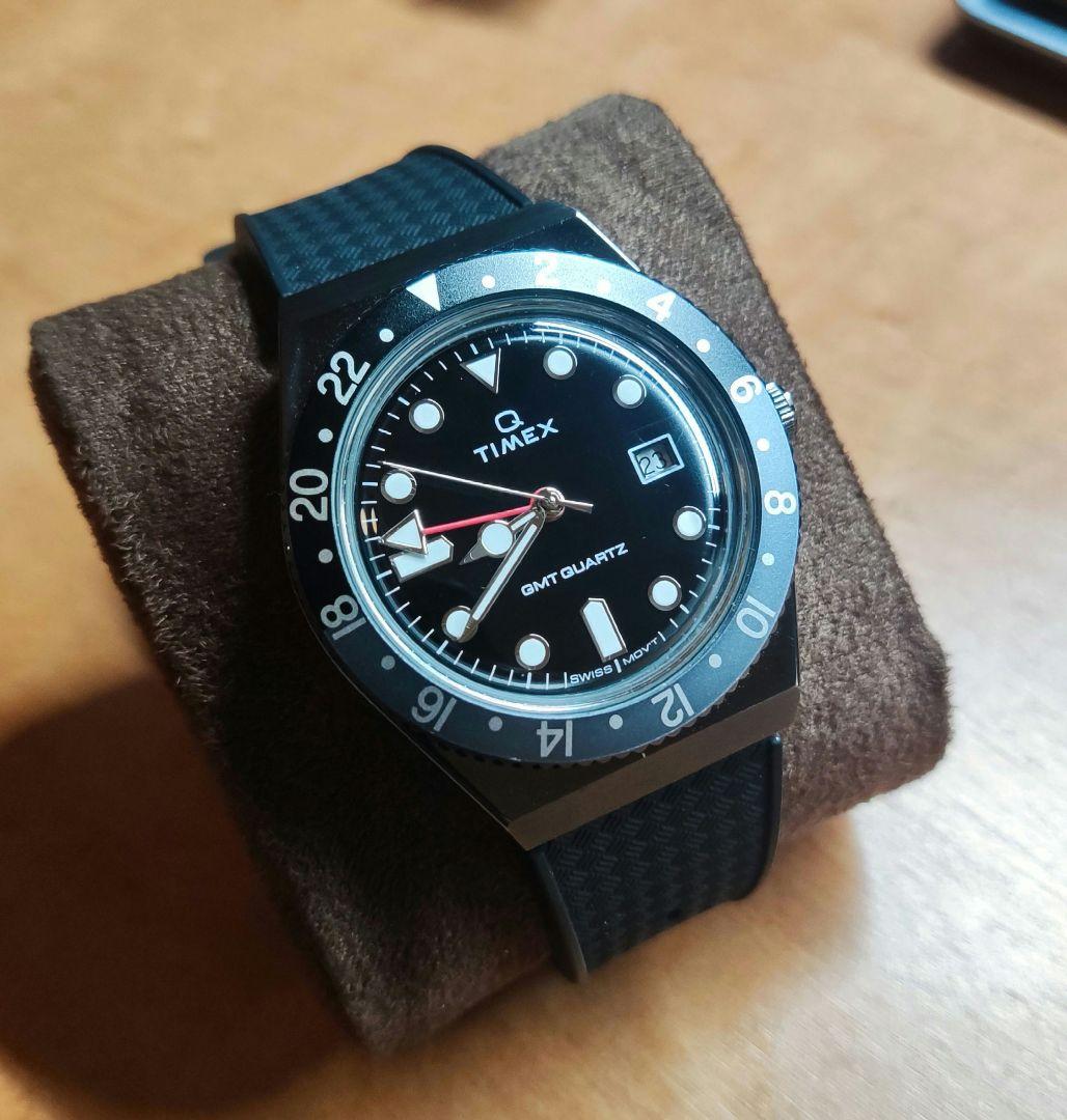 Q TIMEX GMT TW2V38200 BLACK 黒 タイメックス