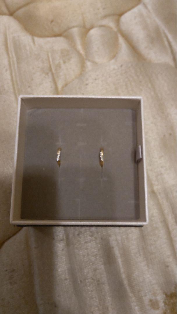 ジュエリーツツミ◆ゴールド フープピアス ダイヤモンドK10