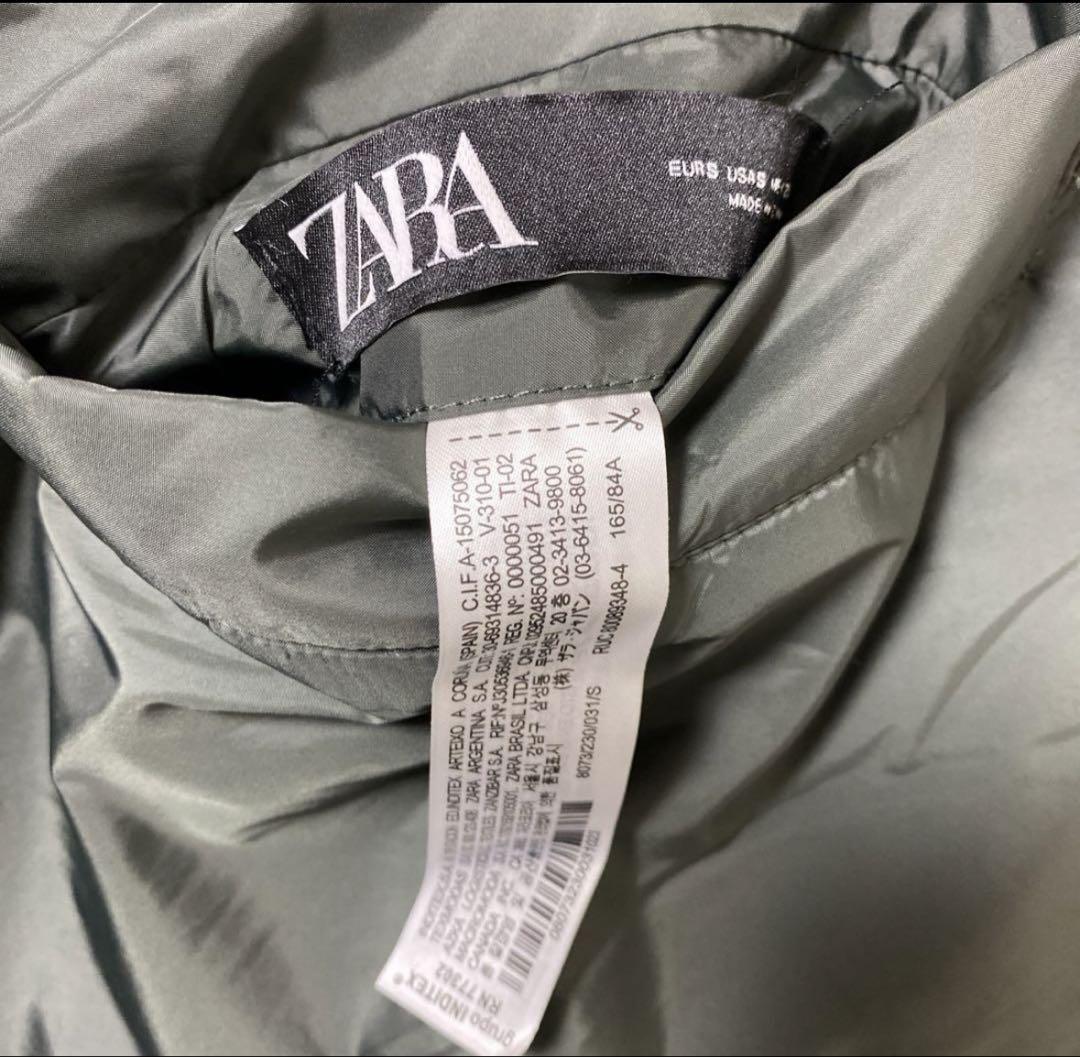 【ZARA 】撥水加工入りリバーシブルロングダウンベスト Sサイズ