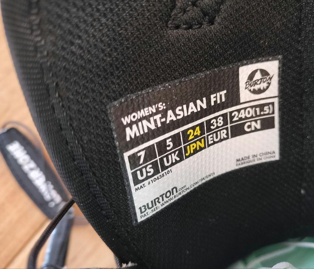 超美品 バートン MINT ASIAN FIT スノーボードブーツ 24cm